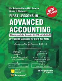  Buy FIRST LESSONS IN ADVANCED ACCOUNTING- IPCC Gr. I I (NEW SYLLABUS)